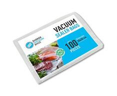 Sacs gaufrés de scellage sous vide, 20x30 cm, 100 pièces/paquet | Pour lemballage alimentaire | Nombreuses dimensions disponibles | Compatible avec nimporte quelle scelleuse sous vide