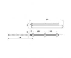 Emuca - Porte-vêtements extractible pour armoire ou dressing, porte-cintres coulissant de longueur 800mm