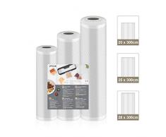 VPCOK Sac Sous Vide Rouleau Compatible Pour Divers de Machine sous vide 3 Packs 28/25 / 20 * 300cm sans BPA