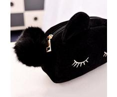 Ruikey Trousse à Stylo Beaute cosmetiques Maquillage Sac De Voyage Chat mignon Pochette sac cosmétique, sacs de maquillage