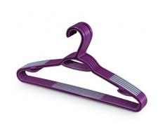 Domopak Living 8001410073709 Set 5 Cintre Plastique, Violet, 0,8 x 42 x 21,5 cm