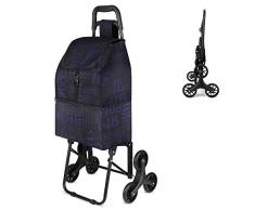 mfavour 45L Poussette de Marché, Pliable Chariot de Courses, Etanche et Isotherme Caddie à 6 Roues Escalier