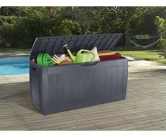 Chalet et Jardin 12HOLLYWOOD Coffre de Rangement pour le Jardin Anthracite 270 L