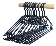 Hagspiel 30 pièces Cintre en Plastique Universel Couleur Noir