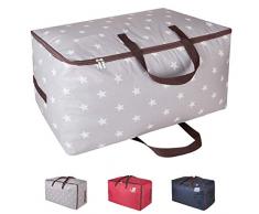 DOKEHOM 100L Sacs pour vêtements, étanche épais surdimensionnée Organiseur Sac de rangement, Sac de Voyage (Gris)