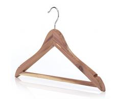 Hangerworld Lot de 24 cintres en Bois de cèdre à Barre Pantalon antidérapante pour Costumes