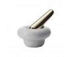 Tom Dixon Stone - Mortier et pilon - laiton, blanc/Morwad marbre blanc/pilon en laiton