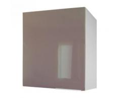 Caisson Porte haut 60 cm Taupe Haute brillance - Objet à poser
