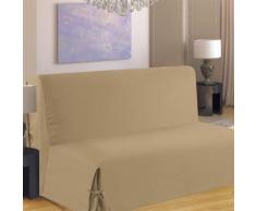 Homemaison.com hm69451650 housse de clic-clac à nouettes coton/polyester sable 200 x 140 cm - Fauteuils enfant
