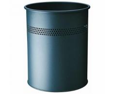 Dur able 330058 corbeille à papier métal rond noir - Accessoires de rangement