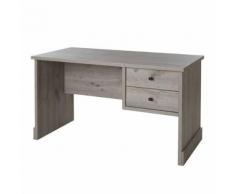 Bureau couleur chêne gris ARIZONA 2 - L 138,6 x P 67,4 x H 75 cm - Bureaux enfant et accessoires