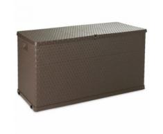 Paris prix - coffre de rangement 'rattan' marron - Mobilier de Jardin