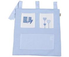 INTERBABY - 90658 - VIDE POCHES POUR LIT BÉBÉ - BLEU - Textile de chambre