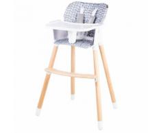 KOEN Chaise haute en bois style scandinave et évolutive Jaune - Chaises hautes et réhausseurs