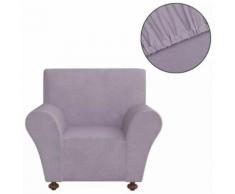vidaXL housse de canapé en polyester jersey extensible gris - Textile séjour