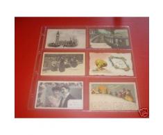 10 feuilles transparentes pour cartes postales anciennes / 6 cases horizontales (pour classeur format 33cmsx33cms) - Autres Classement et Archivage