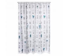 Rideau de Douche Saguaro 180x200cm Blanc - Accessoires salles de bain et WC