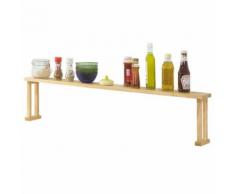 SoBuy® KCR01-N, Étagère de Rangement Étagère à épices de Cuisine en Bois Massif, Étagère de Stockage de Bouteille d'assaisonnement, Support de Pot d'épice, Tablette de Rangement - Mobilier de Jardin