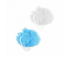2 Fleurs de douche - Blanche et Bleue - Pochette de transport - Linge de bain