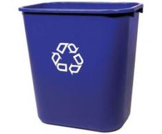 rubbermaid rubbermaid corbeille à papier, 12,9 litres, rectangulaire noir - Corbeille, bac à courrier, poubelle