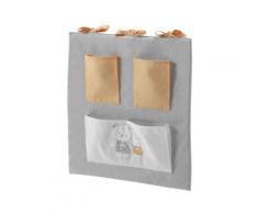 INTERBABY - 91108 - VIDE POCHES POUR LIT BÉBÉ - GRIS - Textile de chambre