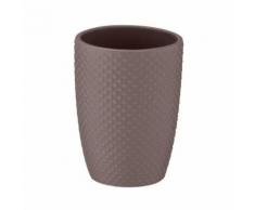 Gobelet porte brosses à dents Punto - Céramique - Taupe - Accessoires de bain