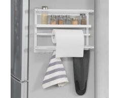 SoBuy® FRG247-W Étagère à suspendre pour réfrigérateur étagère à épices magnétique en métal - blanc - Mobilier de Jardin