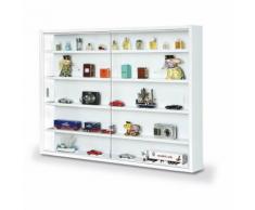 Paris Prix - Vitrine Murale Miniatures collection 80cm Blanc - Etagères murales et tablettes