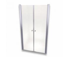 Porte de douche 195 cm largeur réglable 124-128 cm Transparent - Installations salles de bain