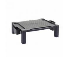 Rehaussement d'écran HWC-E61, support d'écran, rehausse pour bureau, présentoir d'écran, plastique 13x43x33cm - Boite de rangement