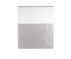 Rideau de Douche Design Rayé Gris et Blanc 'Milleraies' - 180 x 200cm - Accessoires salles de bain et WC