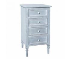 Chiffonnier 4 tiroirs TASHA gris - Dessertes de rangement