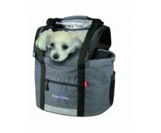 Panier avant toile klickfix doggy gris avec anse fixation sur cintre 24l (38x25-40x29cm) (livre sans fixation) - Pièces détachées de vélo