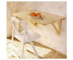 SoBuy® FWT04-W Table murale rabattables, Table de cuisine pliante, Table à rabat pour enfant pliable - Tables de cuisine