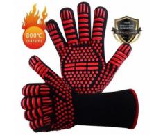 Gants de Barbecue Anti-Chaleur Jusqu'à 800°C, Universel Gants de Cuisine Résistant à la Chaleur pour Grill BBQ Cuisine - Cuisiner en extérieur