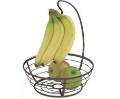 INTERDESIGN 59871EU AXIS CORBEILLE À FRUIT AVEC ACCROCHAGE DE BANANE BRONZE - platerie, service