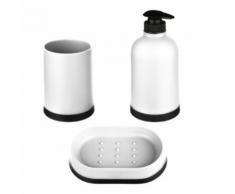 Set de 3 Accessoires de Salle de Bain Strip Blanc - Accessoires de bain