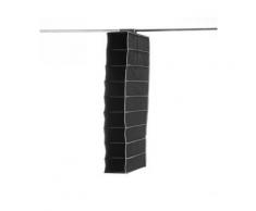 Etagere souple pour chaussures 9 niveaux URBAN en péva noir 15x30x128 cm - Rangement enfant