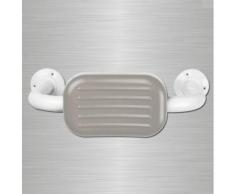 Akw - dossier rembourré avec coussin gris ou bleu (accessibilité pmr) - Installations salles de bain
