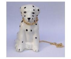 Dalmatien assis avec laisse en porcelaine 10cm - chien - animaux - figurine - Statuette