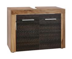 Maisonnerie 1259-301-59 cancun meuble sous lavabo noyer finition satinée lxhxp 72 x 56 x 34 cm - Accessoires de rangement