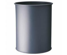Dur able 330158 corbeille à papier métal rond noir - Accessoires de rangement