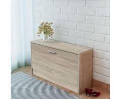 Meelady Meuble / Armoire à chaussures en Bois Banc à chaussures 80 x 24 x 45 cm - Tables de chevet