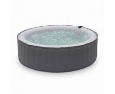 Spa MSPA gonflable rond Kili 6 gris - 6 personnes, pompe, chauffage, gonfleur, filtre, bâche et cadenas - Jacuzzi et sauna