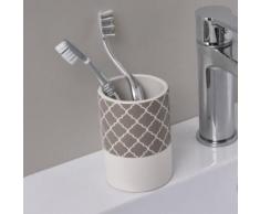 set accessoires salle de bain Gobelets a dents imprimé - Dolomite - H11 x Ø7,5 cm - Accessoires de bain