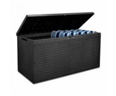 coffre d'exterieur - rangement d'exterieur Malle de rangement 330 L - 120 x 45 x 60 cm - Gris anthracite - Mobilier de Jardin