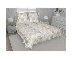 Soleil d'ocre Nimes Couvre Lit Boutis Matelassé avec 2 Taies d'Oreiller, Polyester, Multicolore, 220x240 cm - Décoration murale