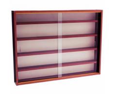 Watsons - REVEAL - Vitrine Collectionneur murale 4 etageres - finition acajou - Vitrines