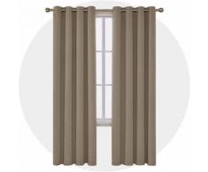 Deconovo Lot de 2 Oeillets Rideaux Occultants Gris Foncé Isolant Thermique Rideaux Enfant Garçon en Chambre Rideaux Salon Moderne 140x245cm - Rideaux et stores