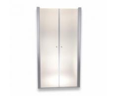 Porte de douche 195 cm largeur réglable 132-136 cm Dépoli-opaque - Installations salles de bain